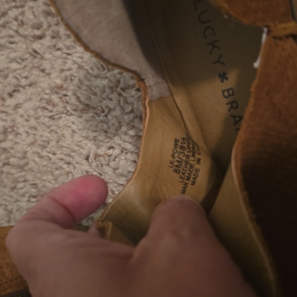 Lucky Brand Brown Leather Ankle Booties Size 8 (#11) - Picture 8 of 9